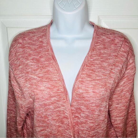 Madewell Long Sleeve Summer Ryder Waterfall Open Cardigan Sweater Marled Rose M - Picture 5 of 11
